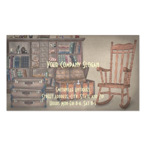 Antique Furniture Store Business Card (back side)