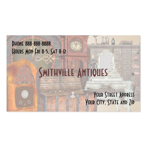 Antique Furniture Store Business Card