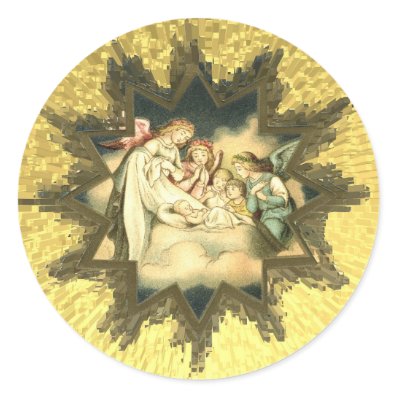 Antique German Angels Stickers