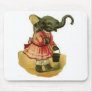 Antique Girl Elephant Mouse Pad