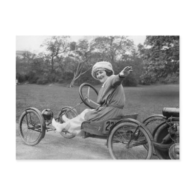 Antique Go Cart, early 1900s Post Card by Photoblog