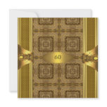 Antique Gold Book 3 Mens 60th Birthday Party Man Invites
