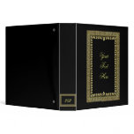Antique Gold Frame on Black 3 Ring Binder