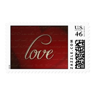 Antique Gold Love-Medium Postage stamp