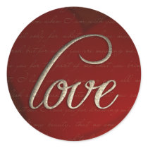 Antique Gold Love Sticker