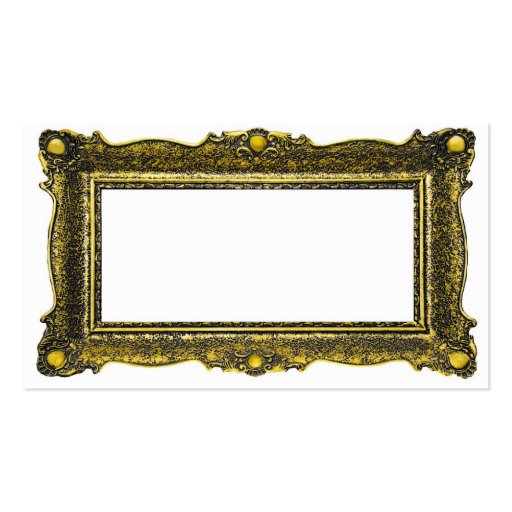 Antique Gold Picture Frame Business Cards (front side)