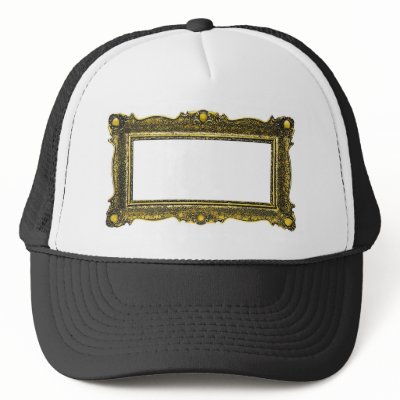 Antique Gold Picture Frame Mesh Hats by skaljac