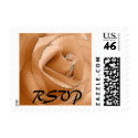 Antique Gold Rose RSVP Stamp - Customizable