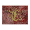 Antique Goth Syle Monogrammed Cards, Letter C postcards by naturetees Antique Goth Syle Monogrammed Cards, Letter C postcards