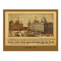 Antique Grand Union Hotel ad New York City Post Card