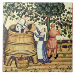 ANTIQUE GRAPE VINEYARD HARVEST TILE