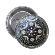 Antique Greek Jewelry - Flower Pin/ Brooch button