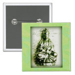 Antique Green Kwan Yin button