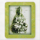 Antique Green Kwan Yin mousepad