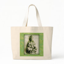Antique Green Kwan Yin tote bag bags