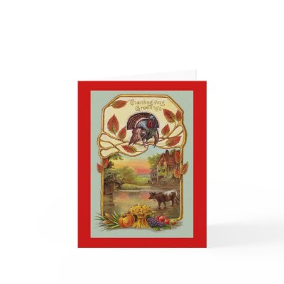 Antique Happy Thanksgiving Card Reproduction by angela65