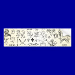 Antique-Heraldic-Graphics digital assortment shape bumper stickers