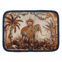 Antique Indian Elephant Tapestry Organizer