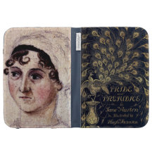 Antique Jane Austen Pride and Prejudice Peacock Kindle Cases