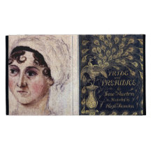 Antique Jane Austen Pride and Prejudice Peacock iPad Folio Cover