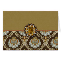 Antique Jewels and Fabric cards