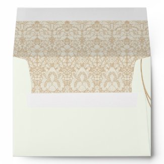 Antique Lace and Leaves Wedding A-7 Envelopes envelope