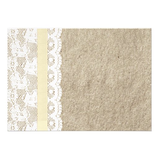 Antique Lace and Pearls Wedding Invitations