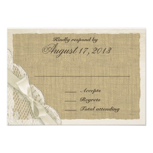 Antique Lace Country Response Card