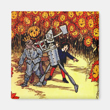 antique Land of  Oz Tin Woodman Scarecrow Magnets