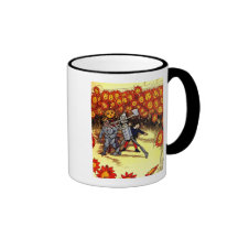 antique Land of  Oz Tin Woodman Scarecrow Coffee Mugs