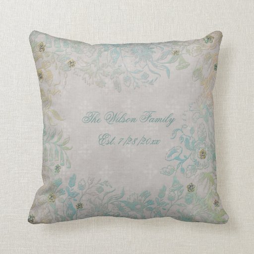 Antique Look Floral Family Throw Pillow Zazzle