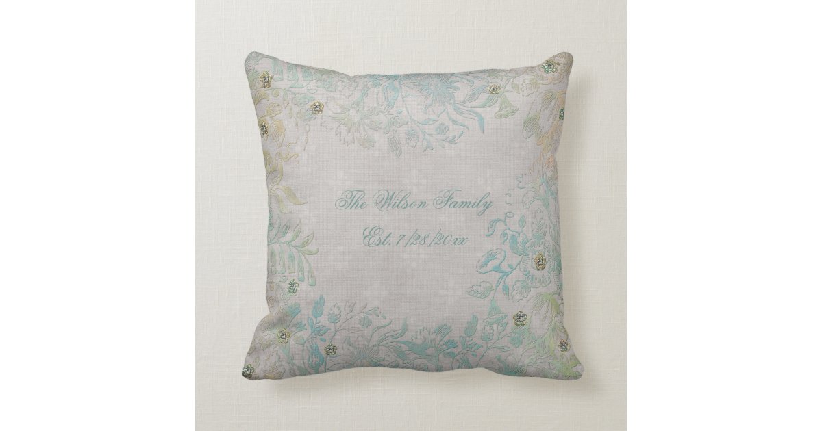 Antique Look Floral Family Throw Pillow Zazzle
