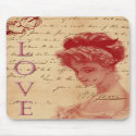 Antique Love Letter Mousepad