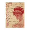 Antique Love Letter Post Card postcard