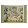 Antique Map, America Sive Novus Orbis, 1596 Card