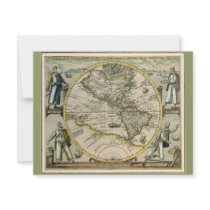 Antique Map, America Sive Novus Orbis, 1596 Announcement