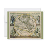 Antique Map, America Sive Novus Orbis, 1596 Announcement
