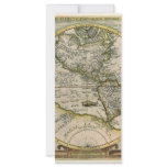 Antique Map, America Sive Novus Orbis, 1596 Custom Rack Cards