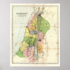 Antique Map - Biblical Palestine Posters