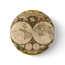 ANTIQUE MAP BUTTON