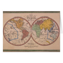 Antique Map Greeting Card