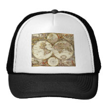 Antique Map Hats