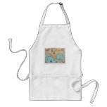 Antique Map of California and Central America Apron
