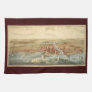 Antique Map of Chicago, LaSalle Street and River Towel
