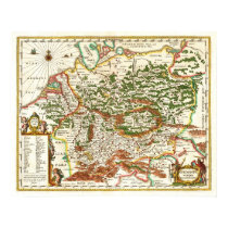 Antique Map of Germany c. 1657 posters