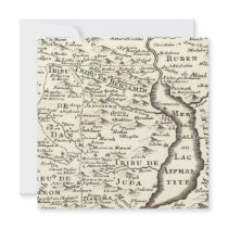 Antique Map of Israel Bar Miztvah Invitations