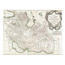 Antique Map of Persia- Iran, Afghanistan, & Iraq Postcards
