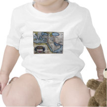 Antique Map of The Middle East Baby Bodysuits