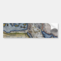 Antique Map of The Middle East Bumper Sticker