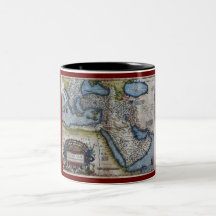 Antique Map of The Middle East Coffee Mug